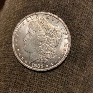 1883 s Morgan silver dollar